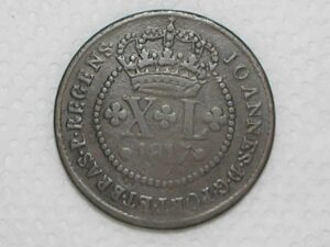 XL Réis – 1817 Rio = 48 Perolas / Colonia D. João Principe Regente / Cobre / Mbc / Box23