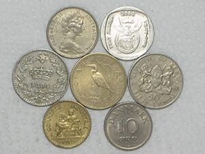 7 Moedas estrangeiras Diferentes datas e valores / Veja relação / m360