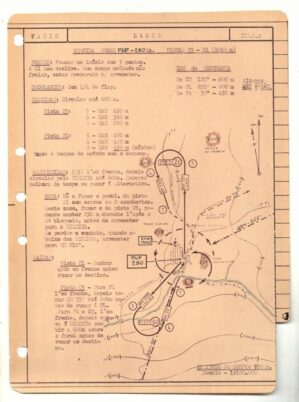 Antiga Carta De Aproximação Aerodromo Lages ( SC ) - Varig - Anos 50