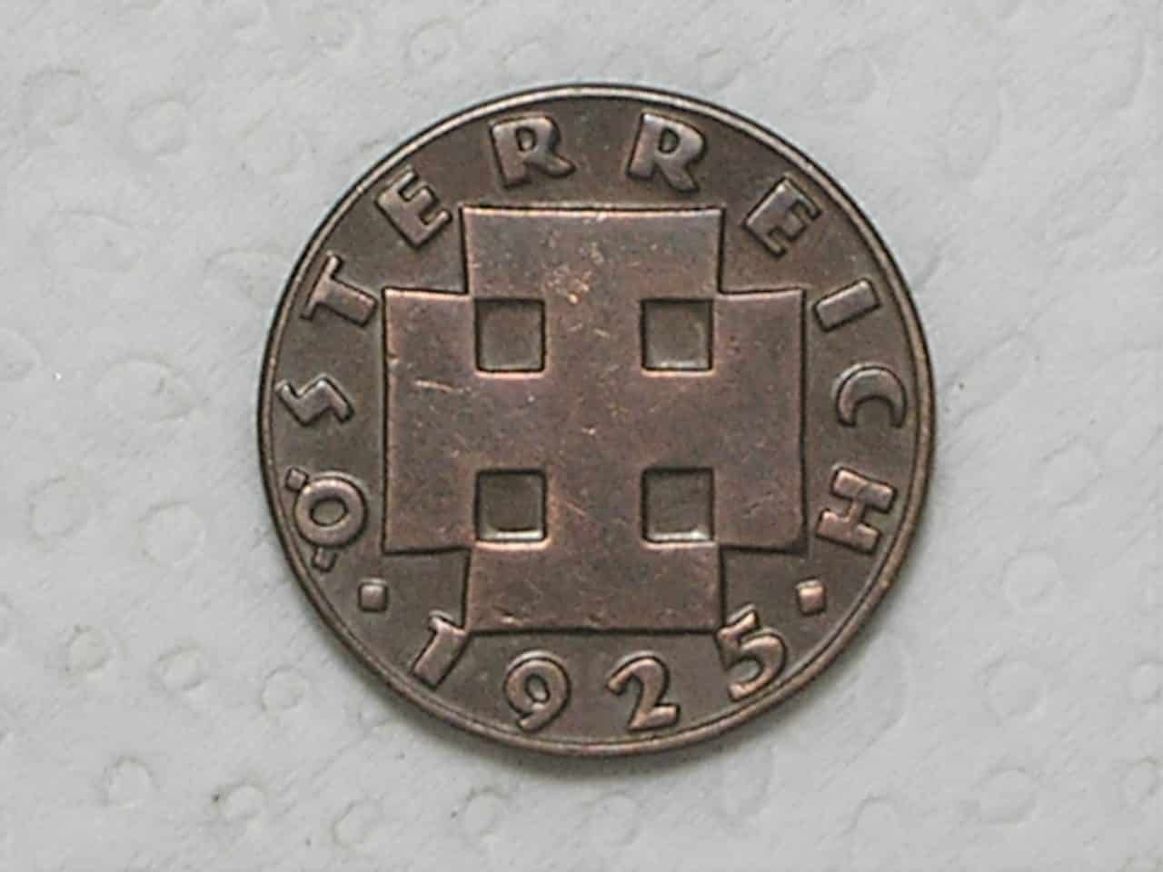 Austria) 2 Groschen - 1925 / Bronze / box26