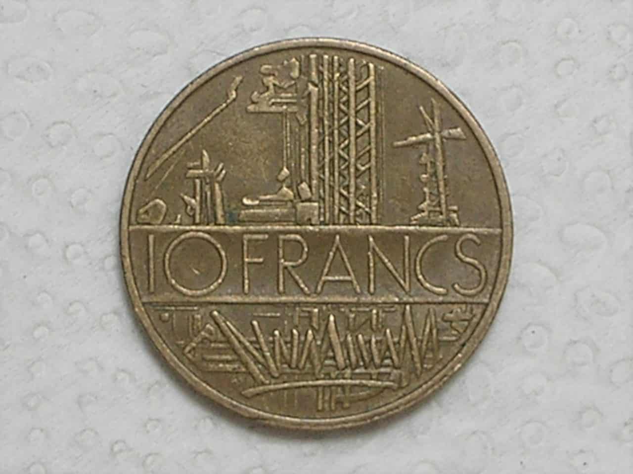 França) 10 Francs - 1978 / Ni/Bz / Sob / box26