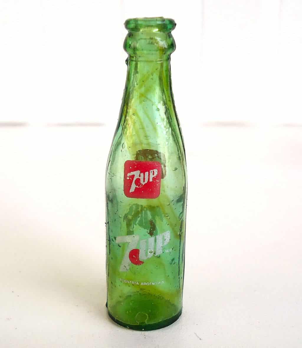 Garrafa Miniatura - Refrigerante 7 UP - Anos 70