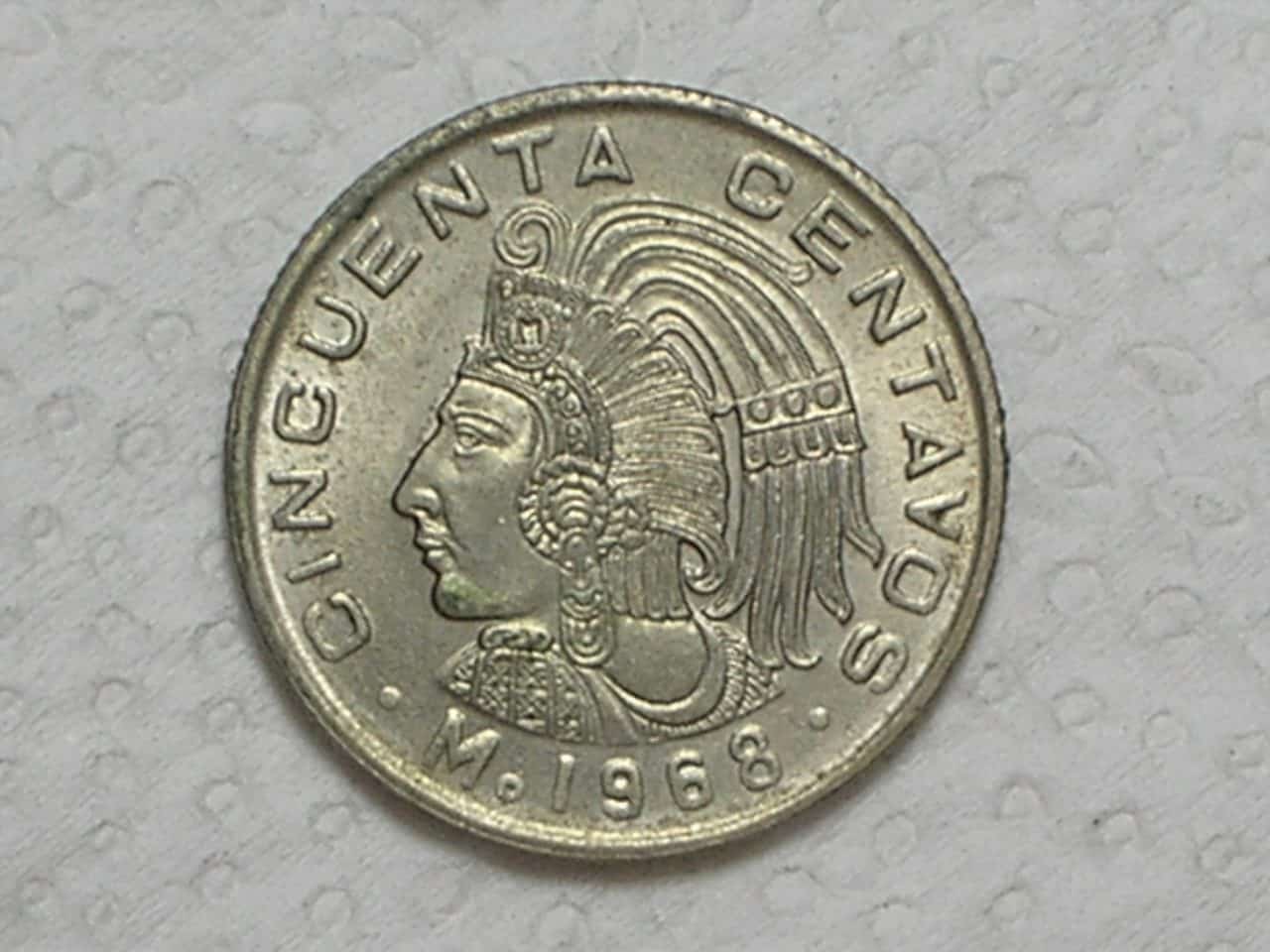 México) 50 Pesos - 1968 / Soberba / Ni / Flor de Cunho / box26