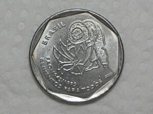 Moeda Comemorativa da FAO / 25 Centavos - 1995 - FAO / Escassa / Flor de Cunho