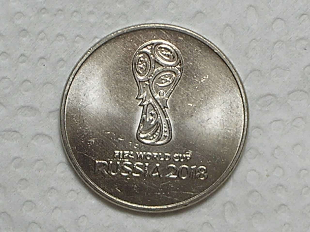 Russia) 25 Roubles - 2018 / Copa do mundo na Russia - Fifa / Fc - Prooflike / Ni / m360.1