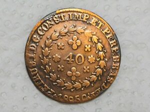 40 Réis - 1826 Cuiabá / 20 Tulipas / Império D. Pedro I / Cobre / Escassa / Mbc / box21