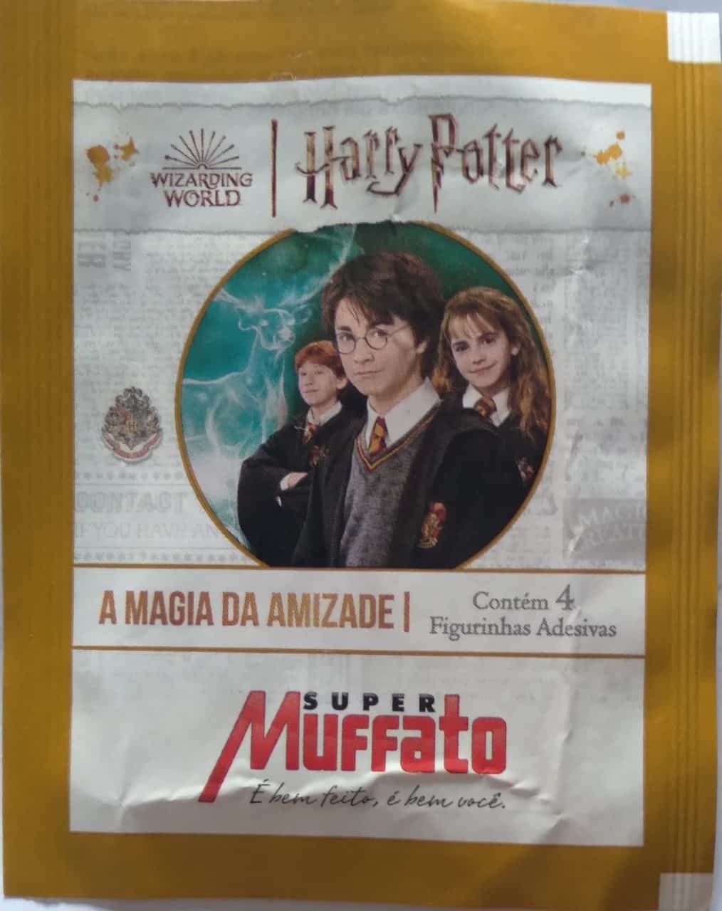 5a1. Embalagem Envelope vazio Figurinhas Harry Potter Magia da Amizade