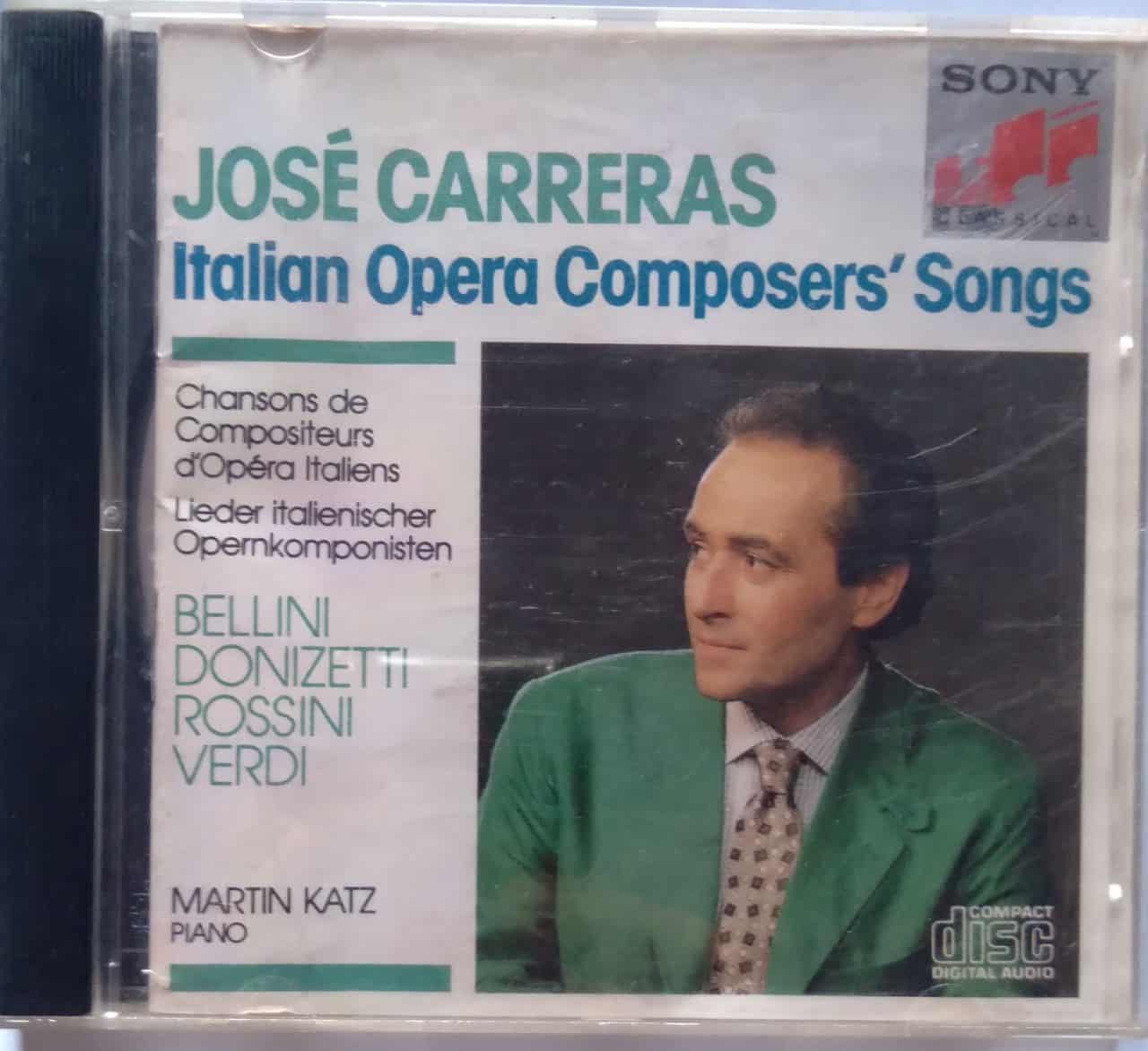Cd José Carreras Italian opera com posters songs.