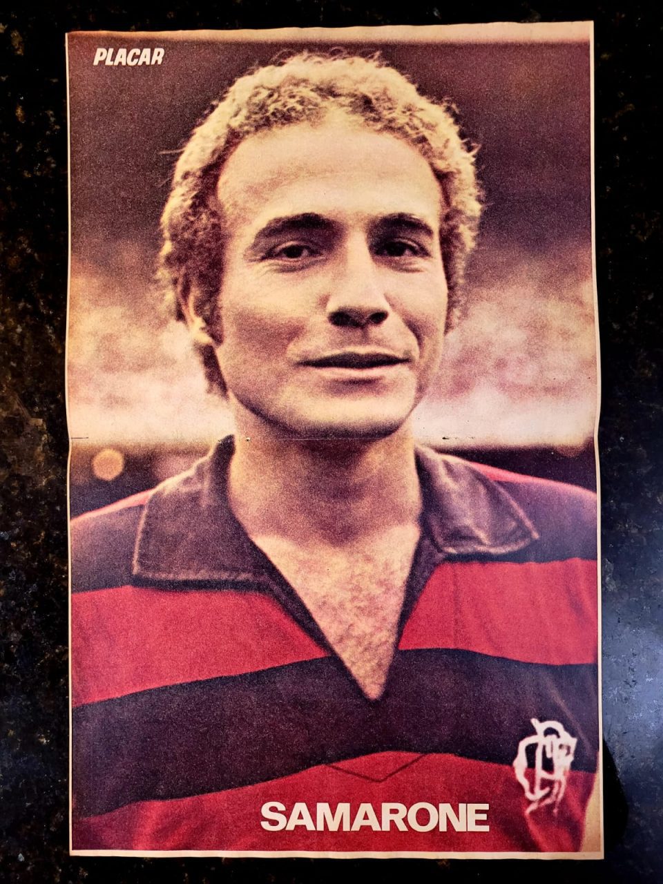 Pôster Revista Placar - Flamengo - Samarone (Anos 70)