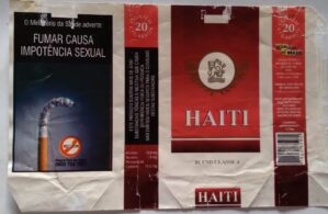 Rótulo pra colecionar / Cigarros Haiti vermelho T preta