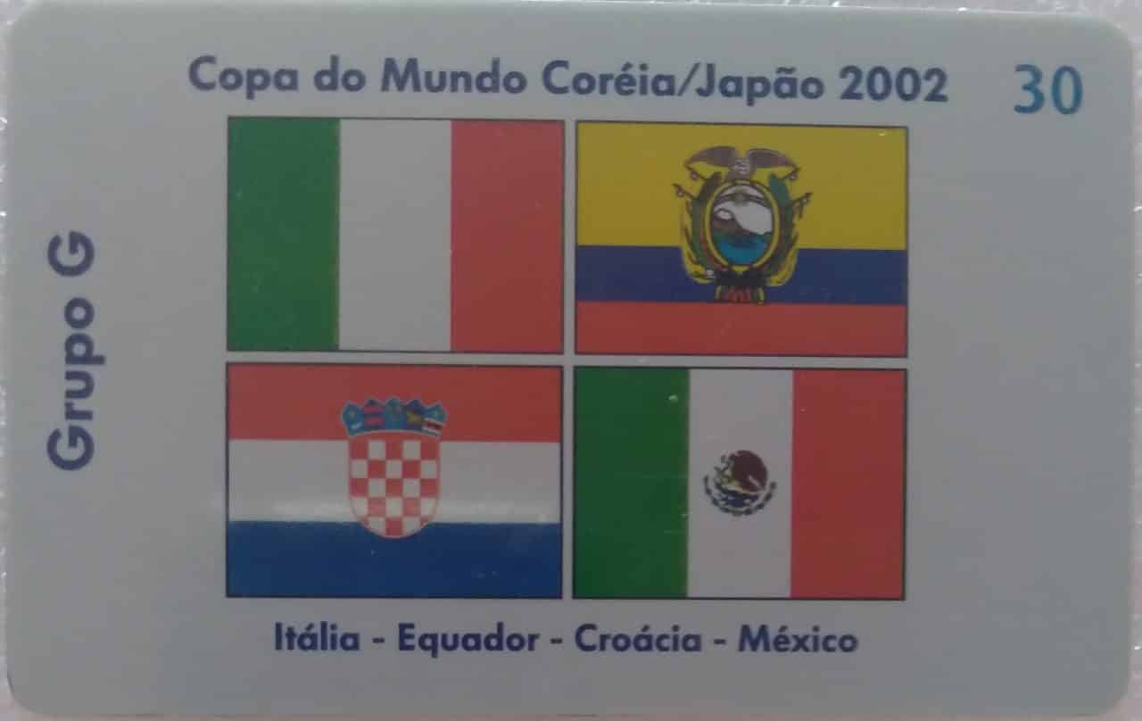 Cartão Brasil Telecom 2002 / Copa do Mundo grupo G 7.