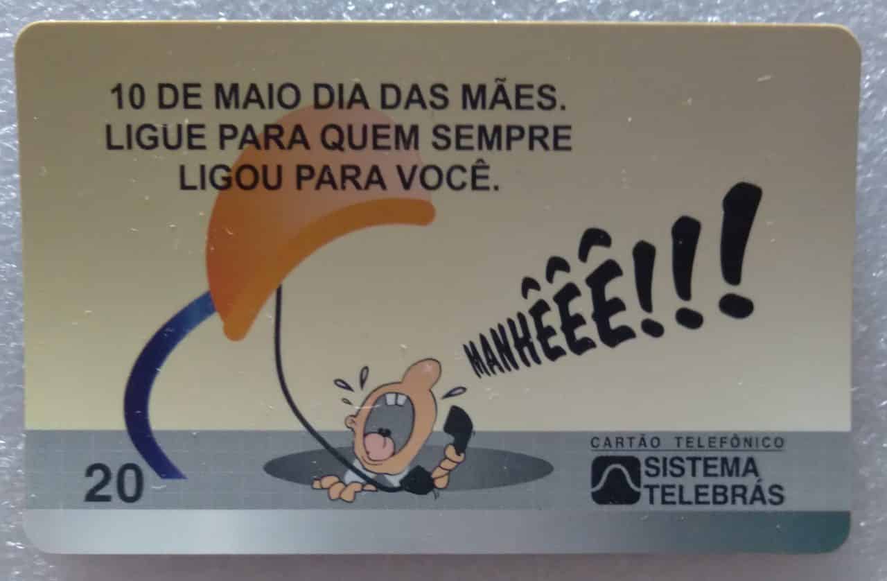 Cartão telefone Brasil Telebras Telepar / Dia das Mães 1998.