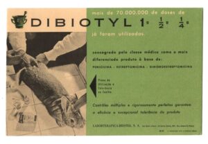 Mata Borrao Propaganda Antiga - Dibiotyl - Laborterapica Bristol - Anos 50