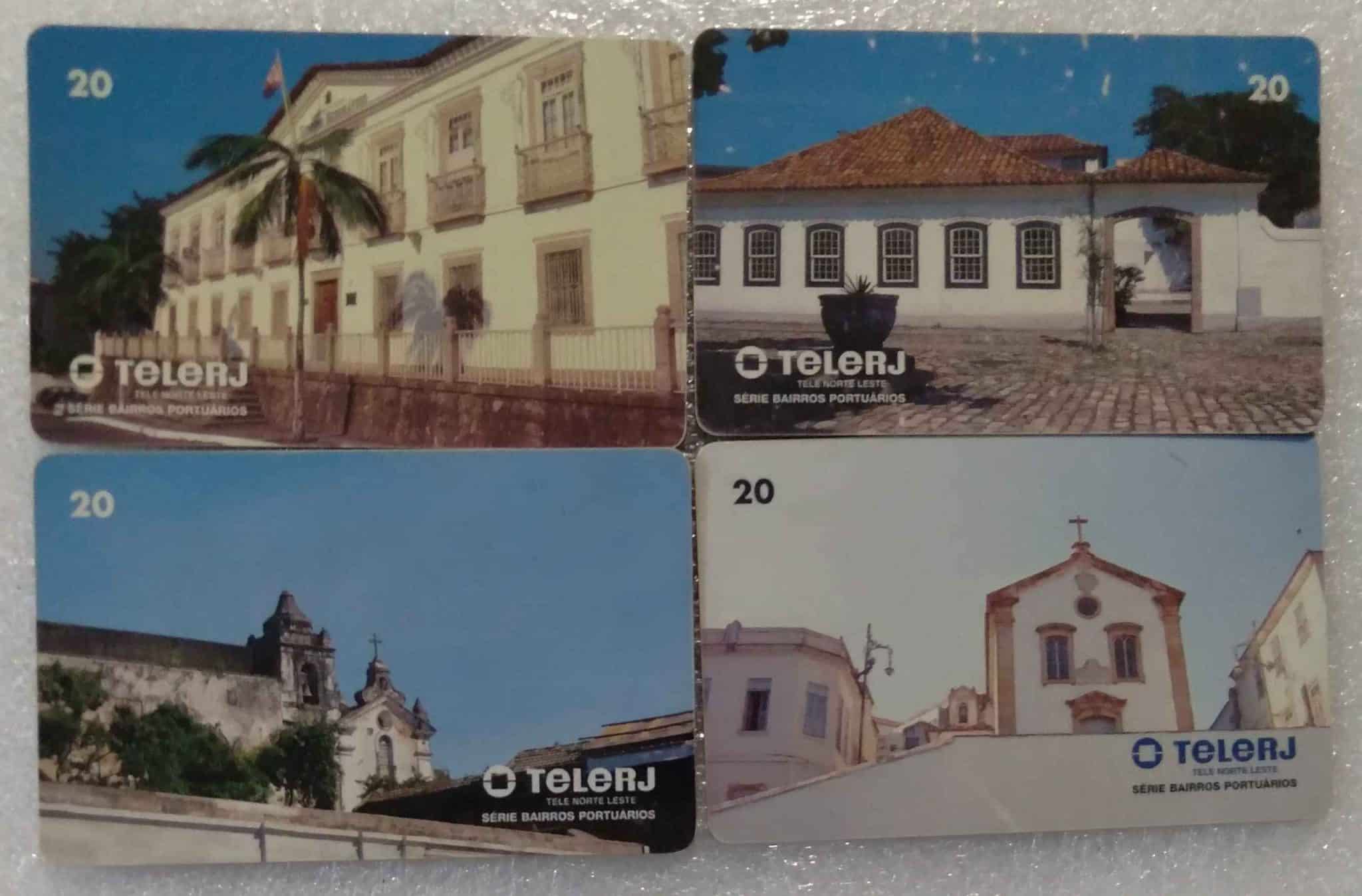 Cartão telefone Brasil Telerj 1999. Bairros Portuários. valor de cada Cartão.