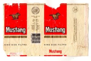 Maço Carteira Embalagem Cigarro Mustang - Brasil