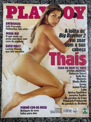 Playboy Nº 330 - Thaís - Janeiro 2003 ( Revista com Pôster)