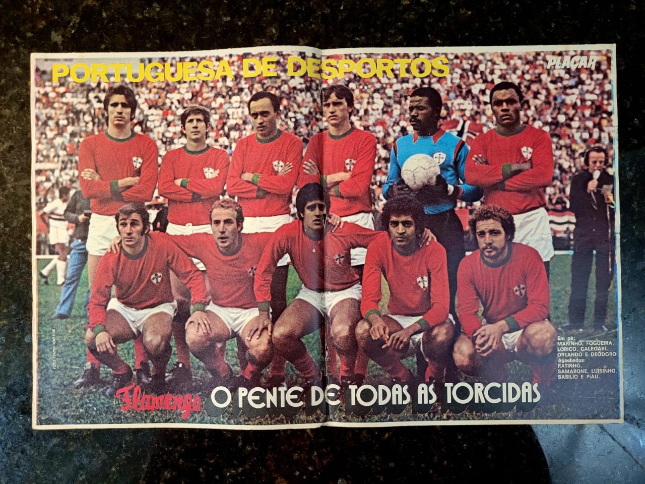 Pôster Revista Placar - Portuguesa de Desportos - Anos 70