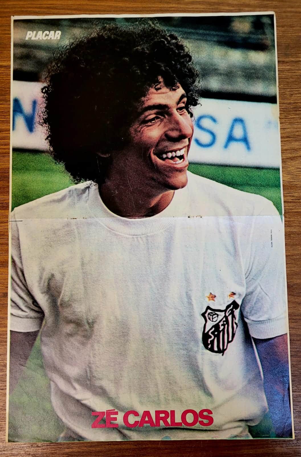 Pôster Revista Placar - Santos - Zé Carlos (Anos 70)