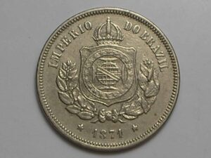 100 Réis - 1871 / A primeira da série / Níquel do Império / Maravilhosa - Muito bonita - Inteira.. Temos outras no site / 05