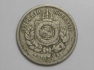 100 Réis - 1871 / A primeira da série / Níquel do Império / Temos outras no site / 09