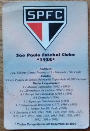C3 Calendário de Bolso São Paulo Futebol Clube 2006 / Bar Paraíso