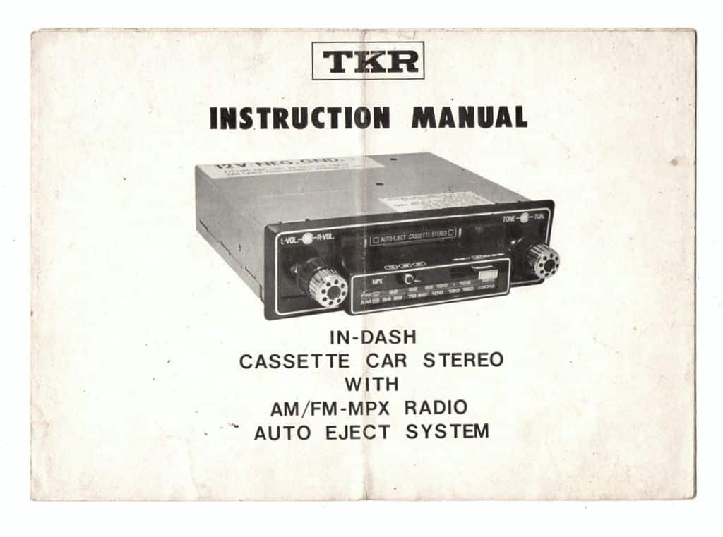 Manual de Instruções Radio Toca Fitas TKR RV-912 Auto Eject