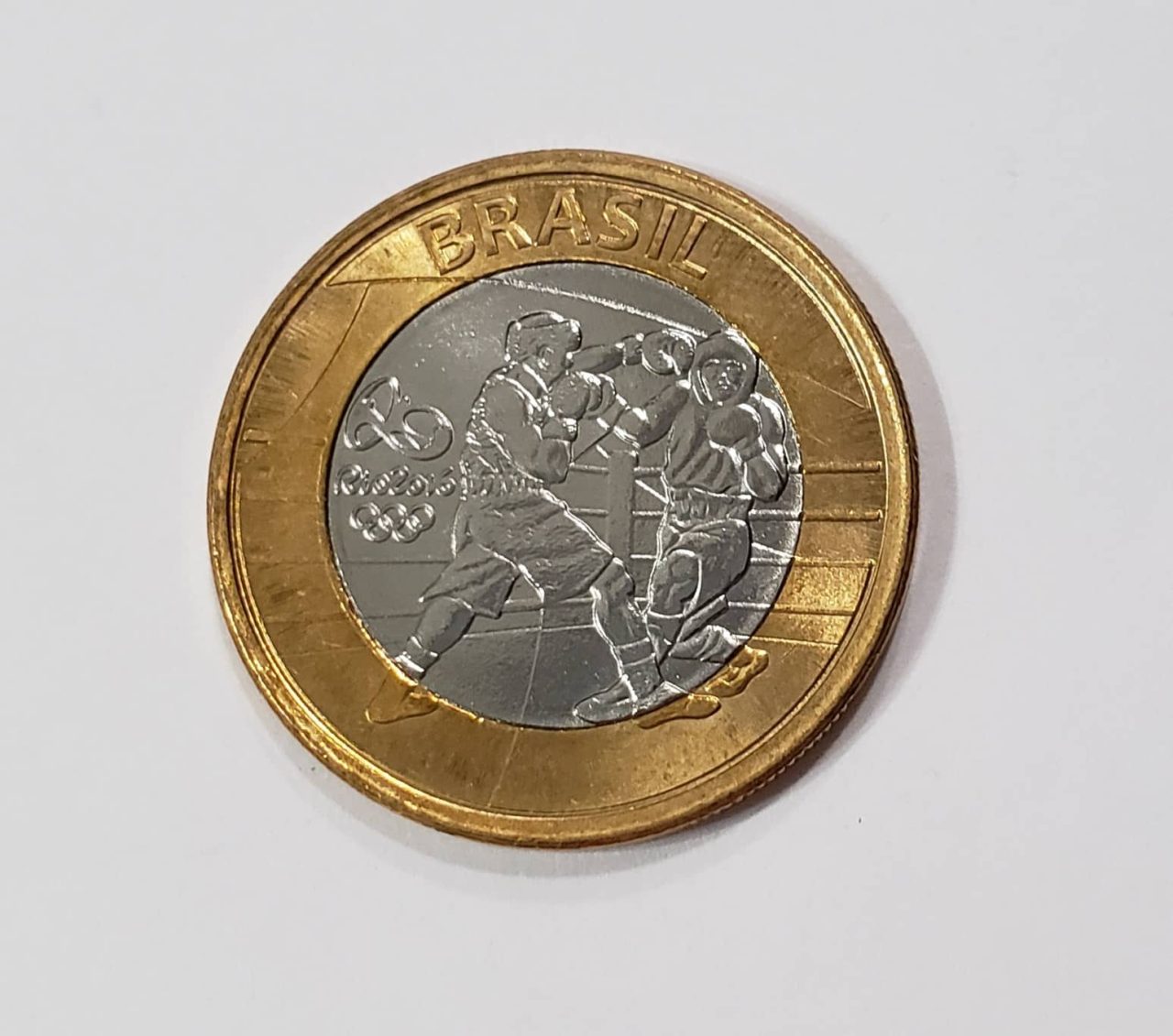 Moeda 1 Real 2016 olímpica Boxe Flor de cunho
