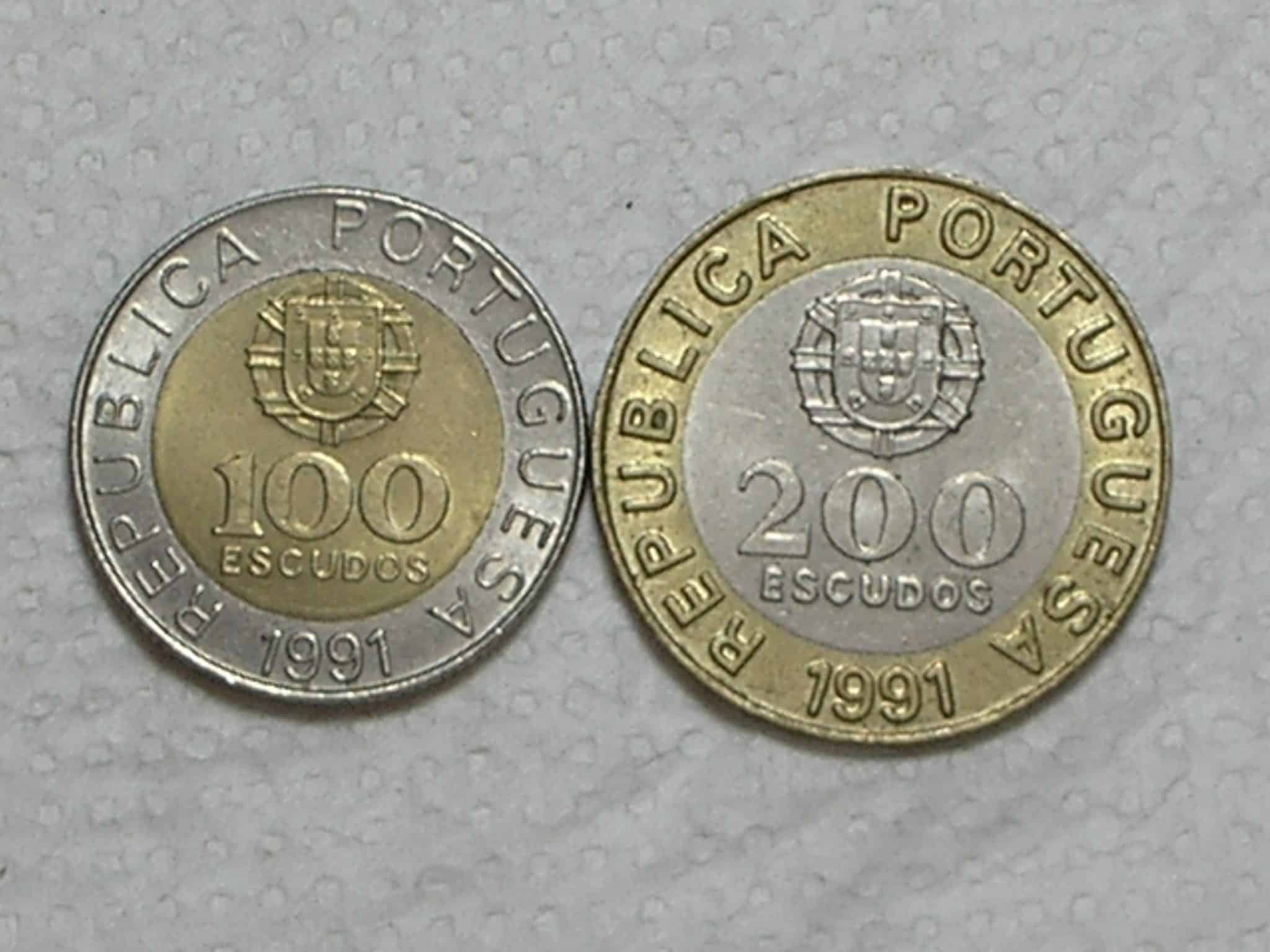 Portugal) 100 / 200 Escudos - 1991 / Bimetal / S/Fc / box28