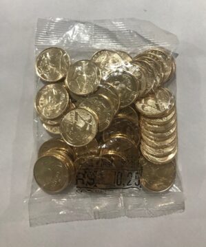 Sachê Lacrado de 25 Centavos 2022 - 50 Moedas Flor de Cunho
