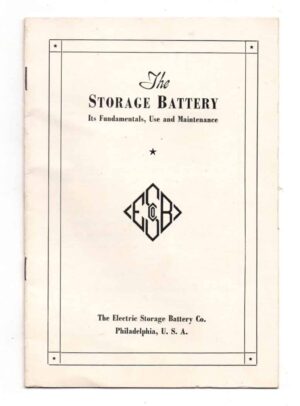 Storage Battery - Bateria de Armazenamento - Fundamentos - Uso - Manutenção