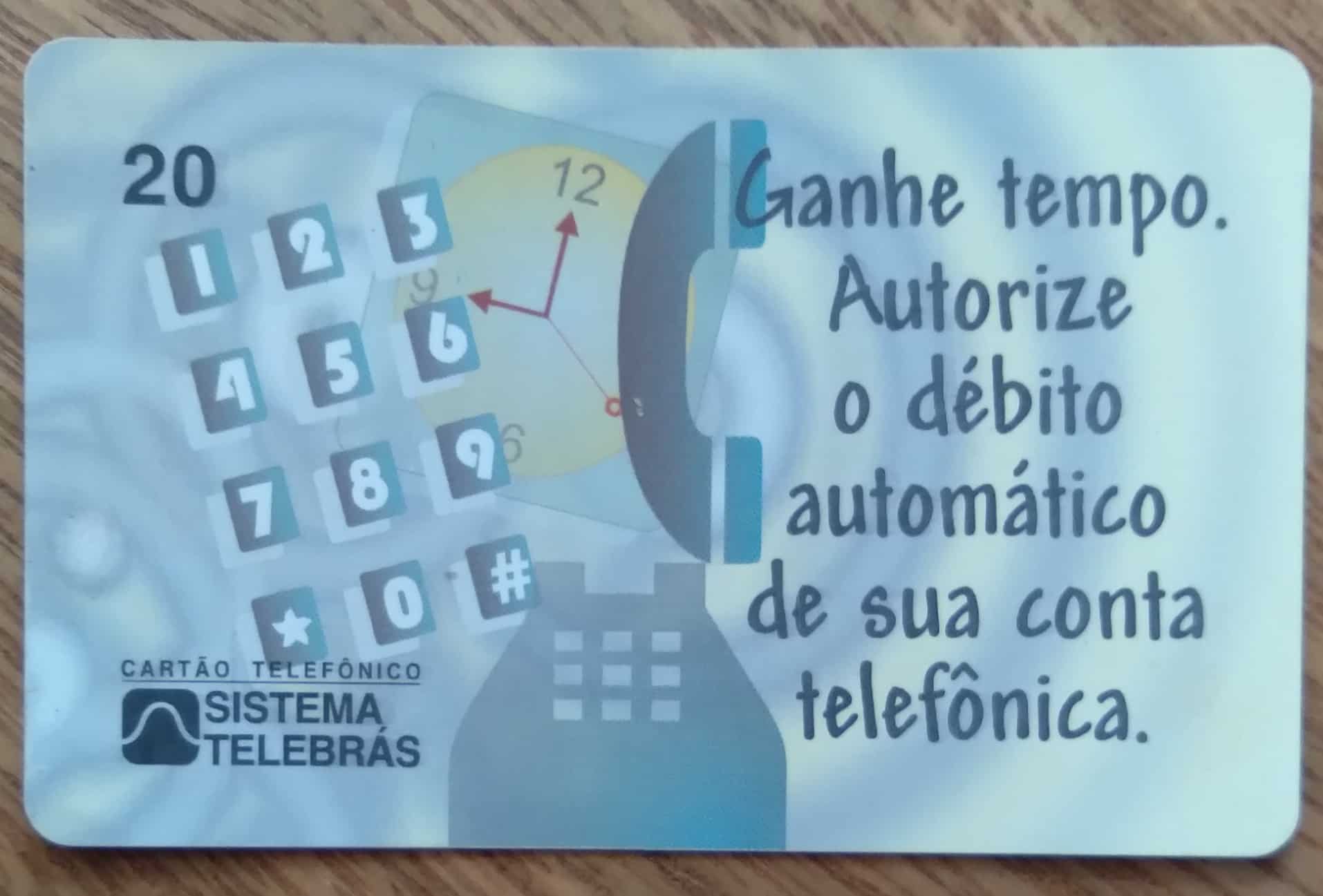 Cartao Brasil Telebras Telepar 1998 Indutivo / Ganhe tempo.