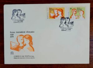 Envelope FDC (1º Dia de Circulação) Portugal (CTT) – Cinquentenário do Bureau International d'Education – 25/07/1979