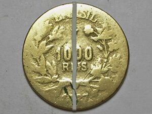 Falsa da Época) 1.000 Réis - 1927 Reverso Inclinado /