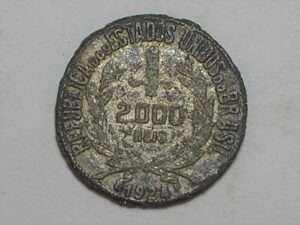 Falsa da Época) 2.000 Réis - 1924 / Chumbo / República