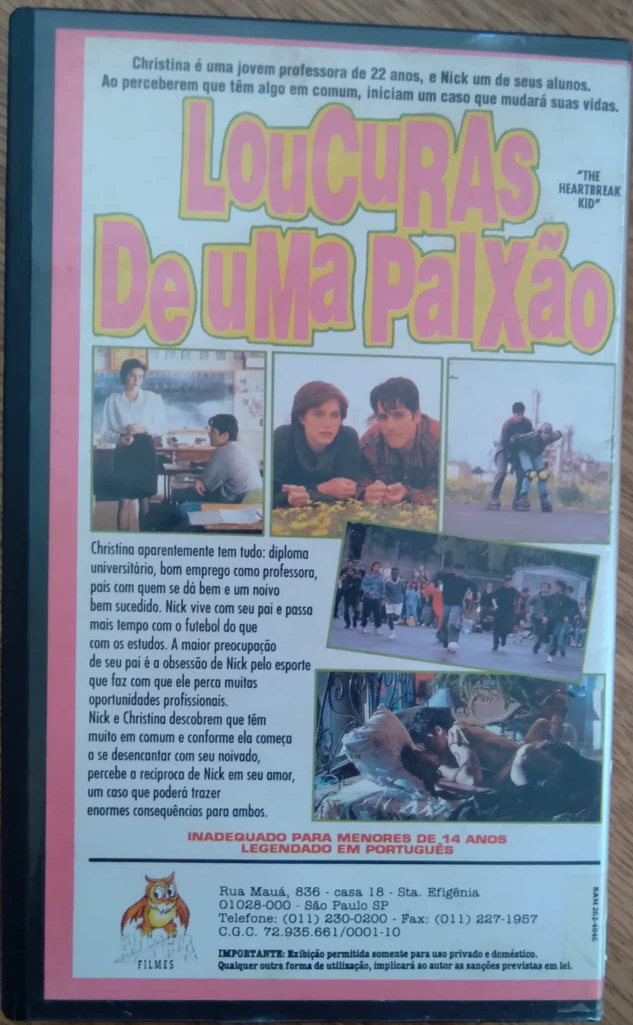 | Casa do Colecionador Fita VHS Loucuras de uma paixão / Drama legendado.