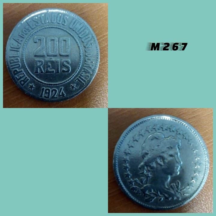 Moeda 200 réis 1924 cuproníquel - M267