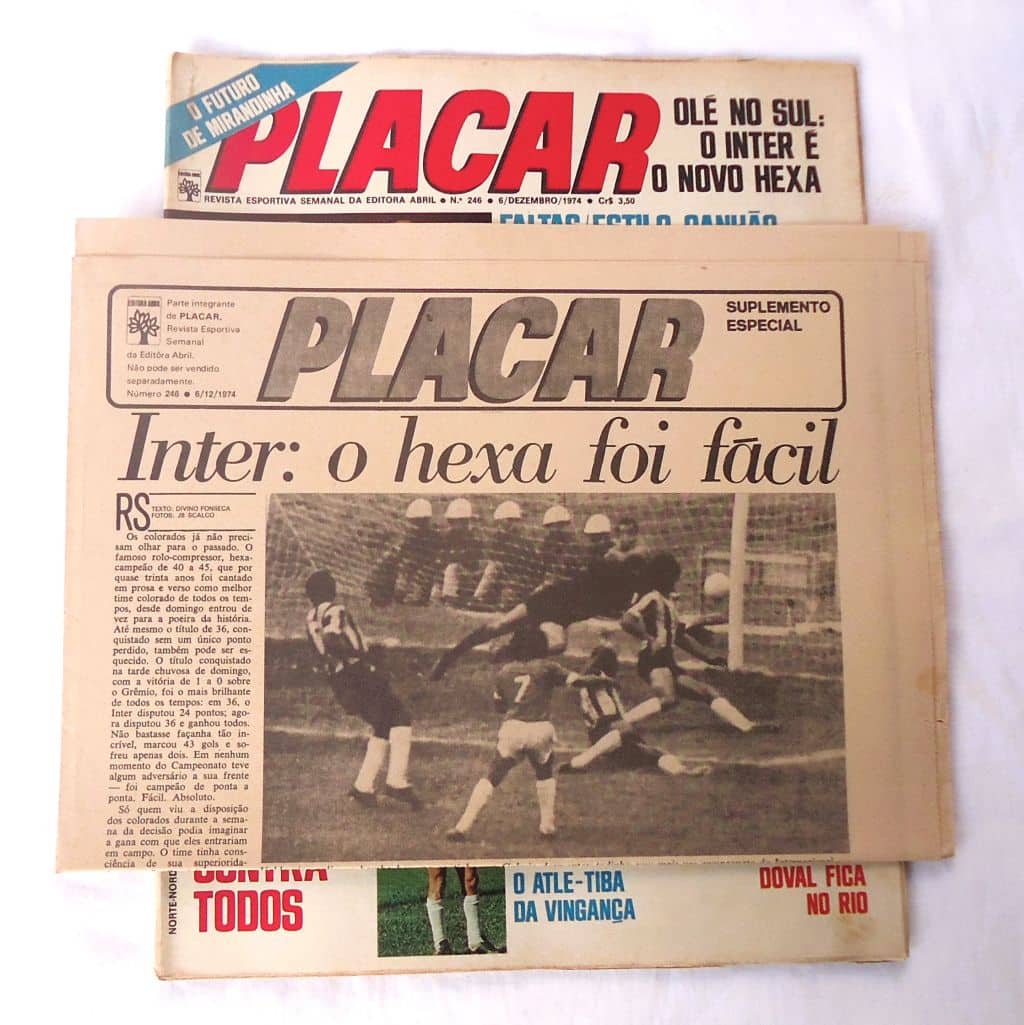 | Casa do Colecionador Revista Placar Nº 246 Com Suplemento E Poster Vladimir Corinthians - 1974