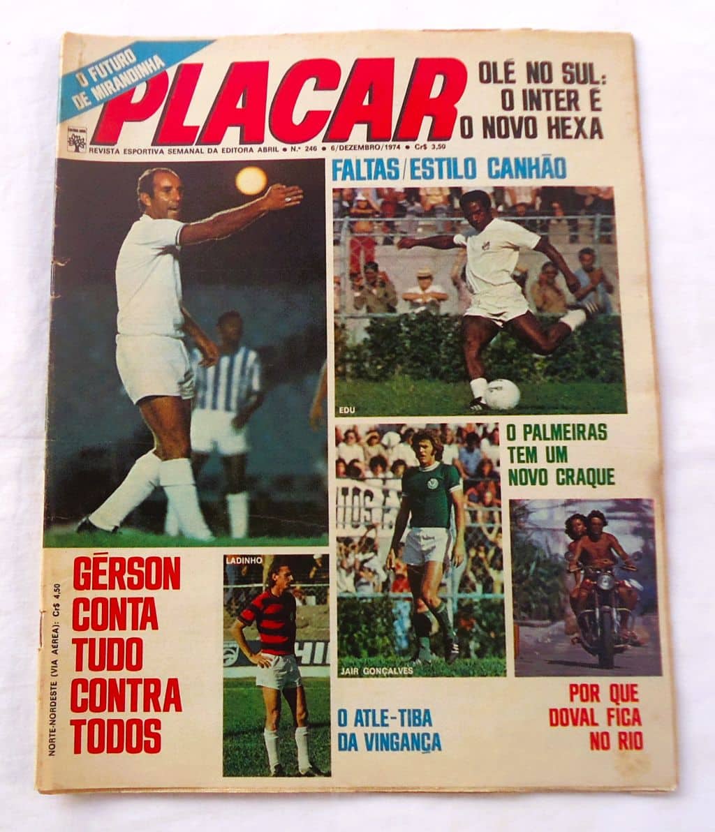 | Casa do Colecionador Revista Placar Nº 246 Com Suplemento E Poster Vladimir Corinthians - 1974