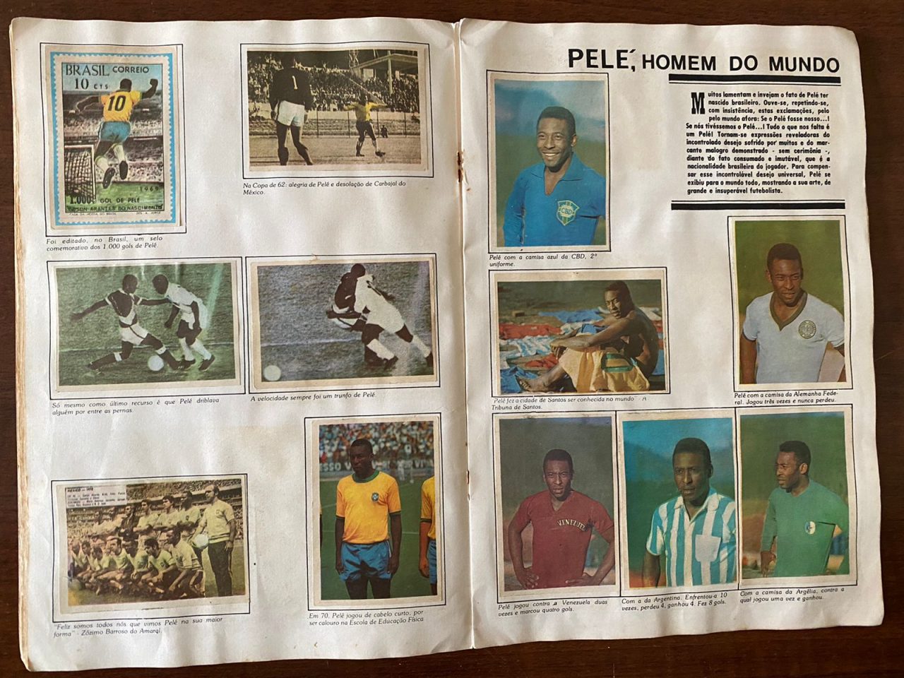 Carte Collection Sportive Pelé #130 Mexique 1970 - Sticker Maillot, Rare