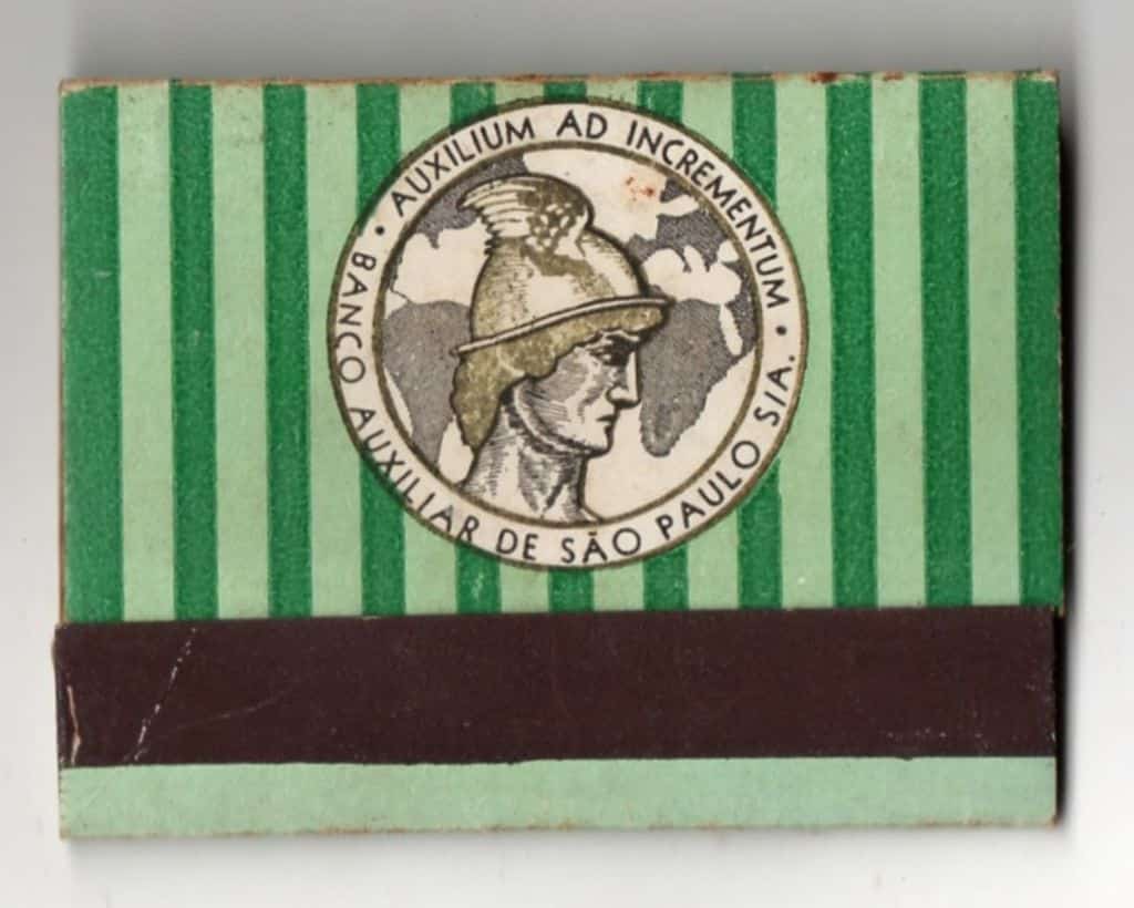 Caixa De Fosforos Antiga - Banco Auxiliar de São Paulo - Anos 50