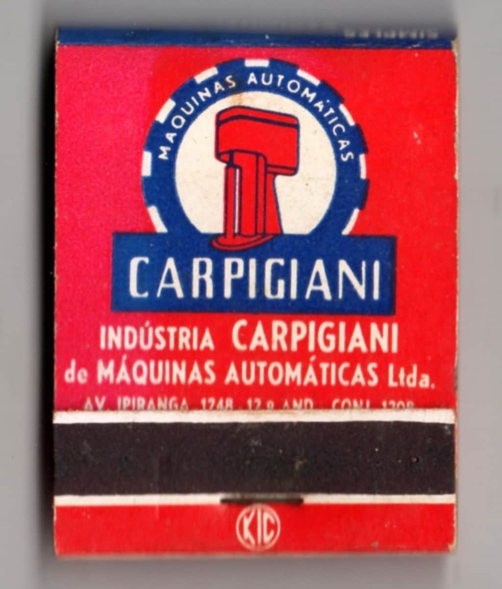 Caixa De Fosforos - Industria Carpigiani - Simplex L/6E - Anos 50