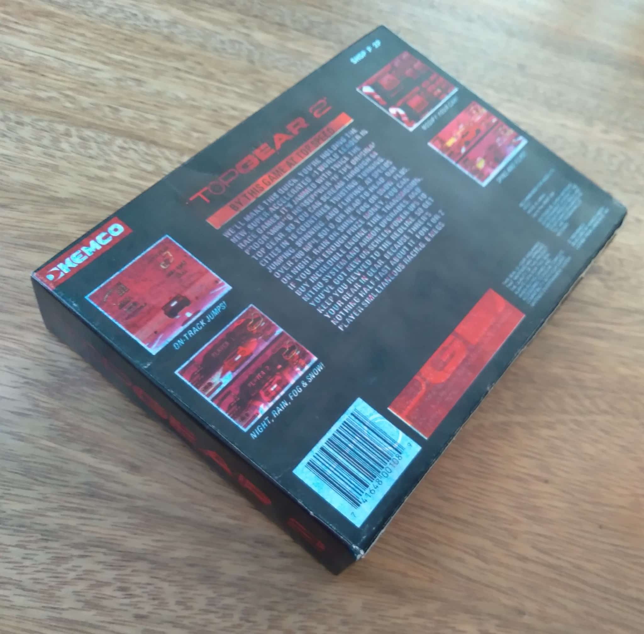 Caixa vazia para o jogo Top Gear 2 do Super Nintendo.