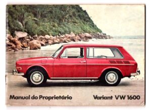 Manual Do Proprietario Volkswagen Variant 1970 - Original