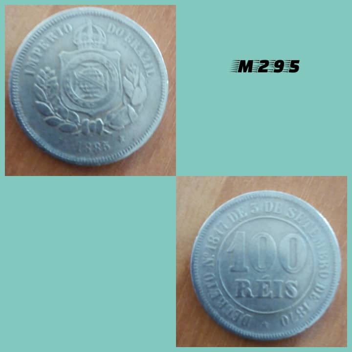 Moeda 100 réis 1885 império cuproníquel - M295