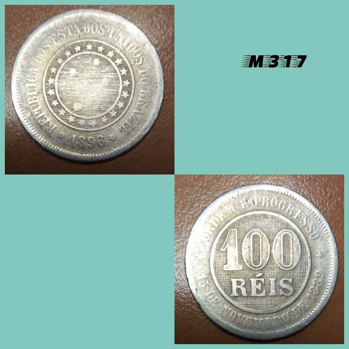 Moeda 100 réis 1896 cuproníquel - M317