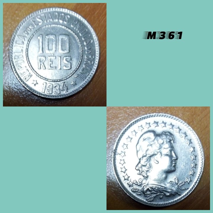 Moeda 100 réis 1934 cupro níquel - M361