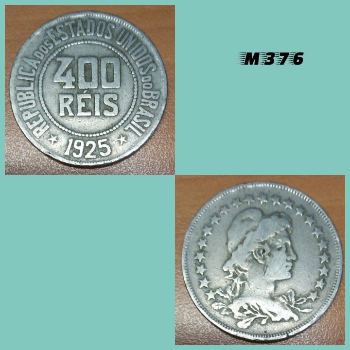 Moeda 400 réis 1925 cupro níquel - M376