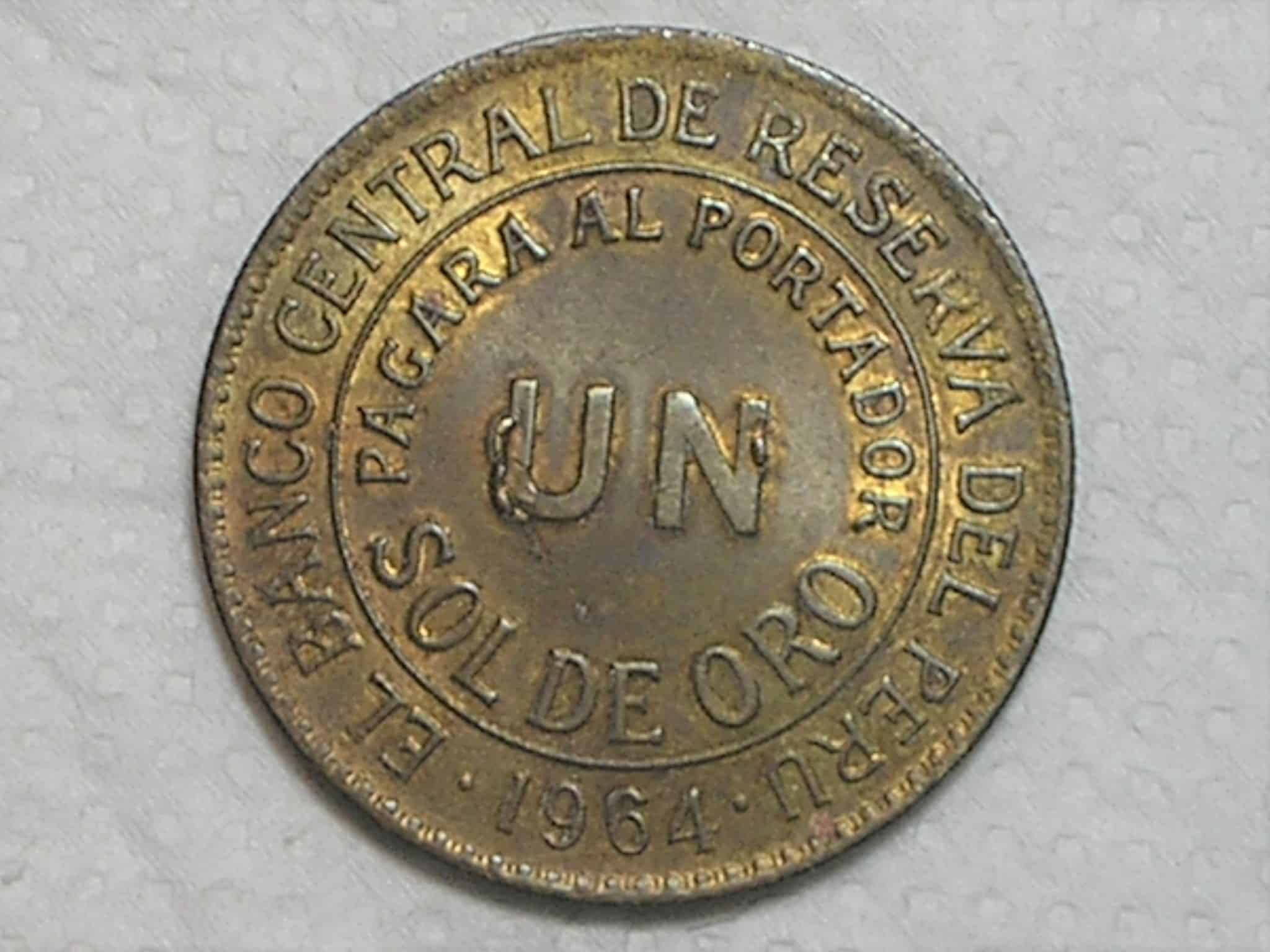 Peru) 1 Sol de Oro - 1964 / Bz/al / box29.1
