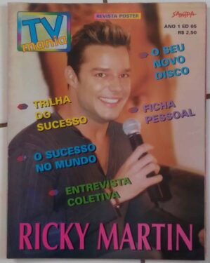 Ed Sampa Revista Poster TV Mania 5 / Ricky Martin.