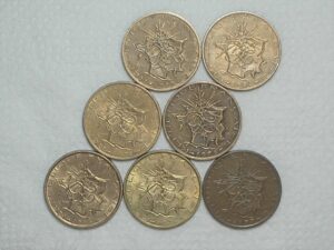 França) 10 Francs - 1975/1976/1977/1978/1979/1980/1894 / Ni/Brass / m390